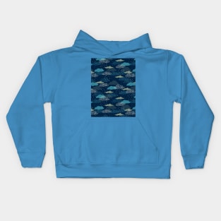 Dark Rainy Day Pattern Design Kids Hoodie